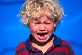 crying child having tantrum